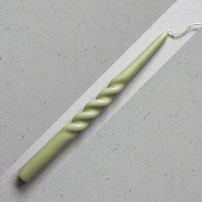 1 HANDMADE TWISTED CANDLE - choose color