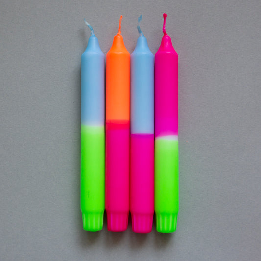 4 BICOLOR CANDLES