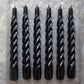6 TWISTED CANDLES - choose colors