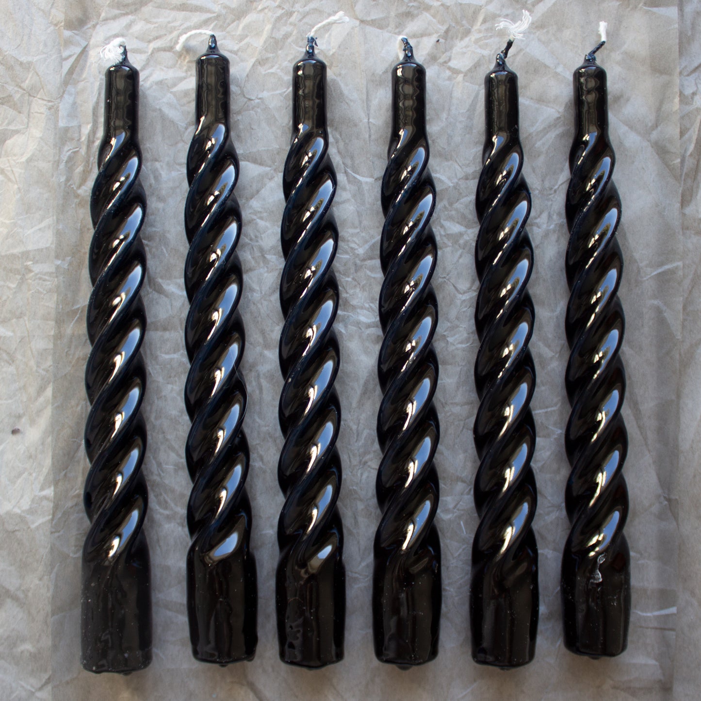 6 TWISTED CANDLES - choose colors