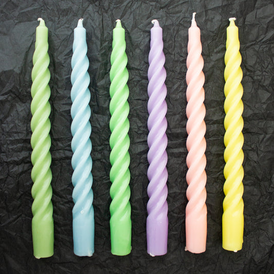 6 TWISTED CANDLES