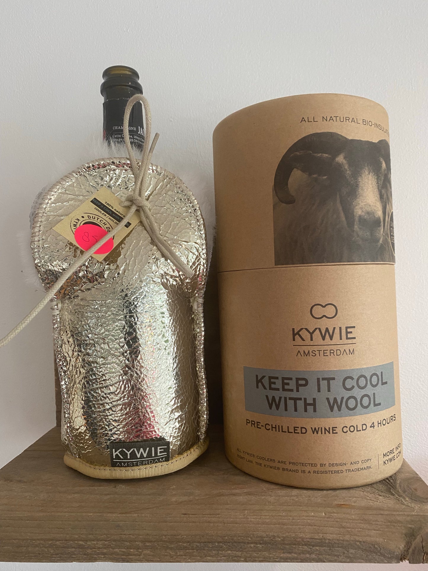 Zilveren champagne/wijnkoeler van Kywie Amsterdam